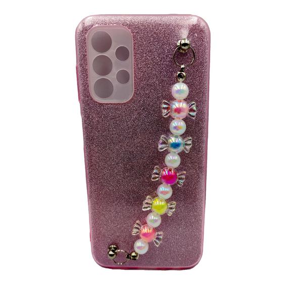 Imagem de Capa Capinha para Samsung Galaxy a13 4g A135 tela 6.6 C/ pulseira perola