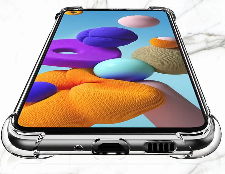 Imagem de Capa Capinha para Samsung Galaxy a20 a30 Anti Impacto transparente + Película de Vidro 3d