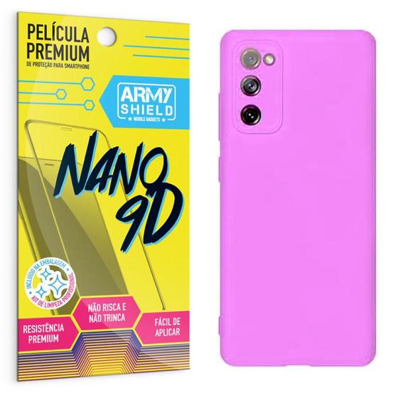 Imagem de Capa Capinha Pink Samsung S21Fe + Película Nano Cerâmica 9D