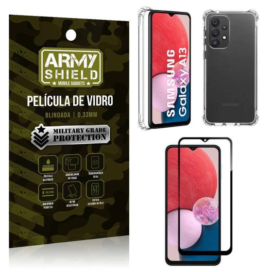 Imagem de Capa Capinha Samsung A13 4G Anti Shock + Película de vidro 3D - Armyshield