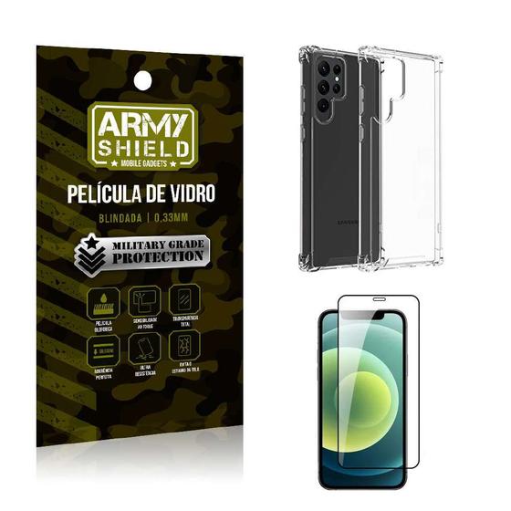 Imagem de Capa Capinha Samsung S23 Ultra Anti Shock + Película de vidro 3D - Armyshield