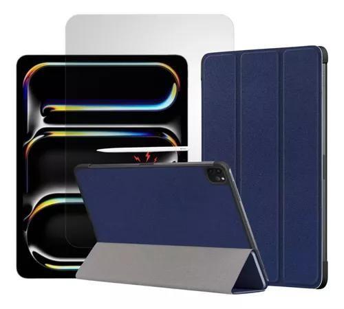 Imagem de Capa Capinha Slim Compatível Para iPad Pro 13 M4 2024 + Película Fosca Hydrogel