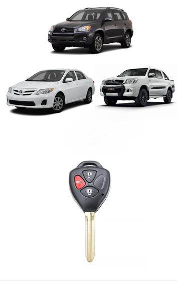 Imagem de Capa Carcaça Chave Toyo Corolla Hilux Rav4 Etios 3 Botoes