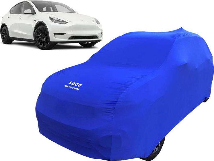 Imagem de Capa Carro Elétrico Tesla Model Y Tecido Helanca Macio