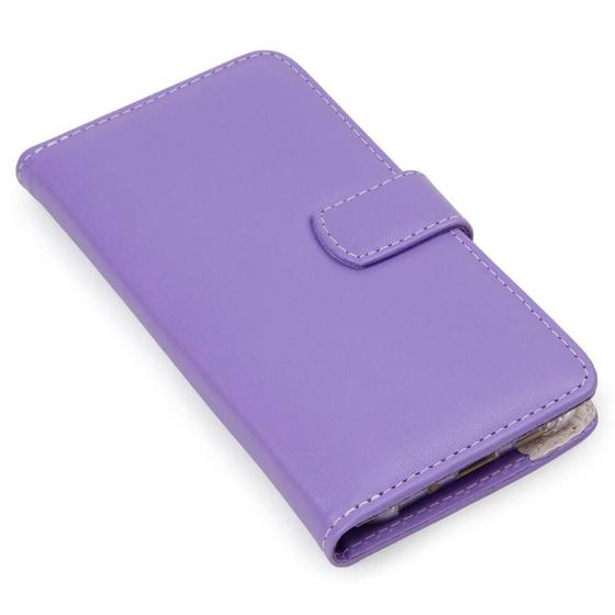 Imagem de Capa carteira couro lilas para iphone 12 pro max 6.7