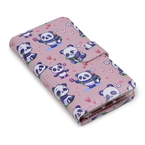 Imagem de Capa carteira estampada cute cute panda e222 para iphone x xs