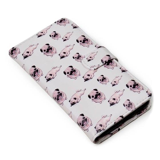 Imagem de Capa Carteira Estampada Cute Pug E191 Para Iphone 15 Pro Max 6.7