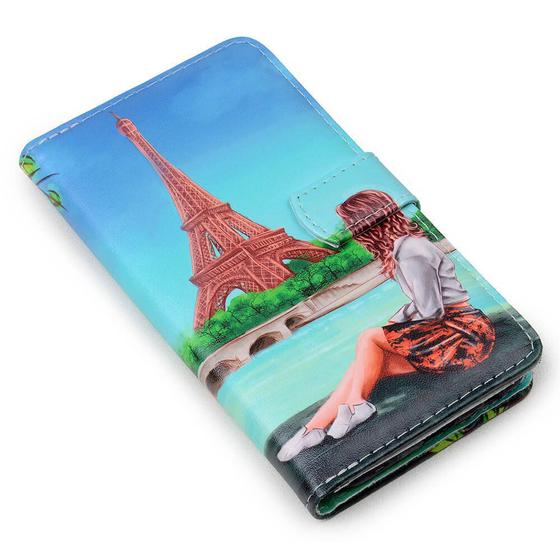 Imagem de Capa carteira estampada paris para moto edge 20 xt2143