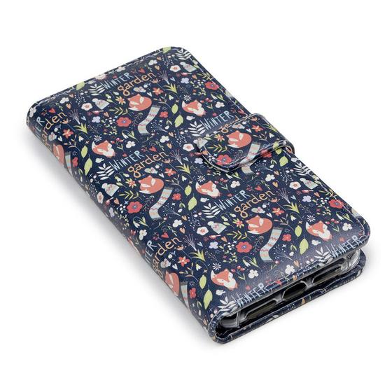 Imagem de Capa Carteira Estampada Tendencias Raposa Azul E199 Para Moto G84 5G XT2347