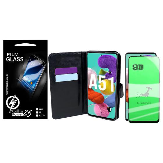 Imagem de Capa Carteira + Pelicula De Ceramica GALAXY A51 A515F 6.5 - Cell In Power25