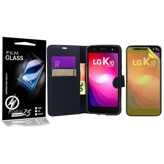 Imagem de Capa Carteira + Película De Gel LG K10 Power LGM320 - Cell In Power25