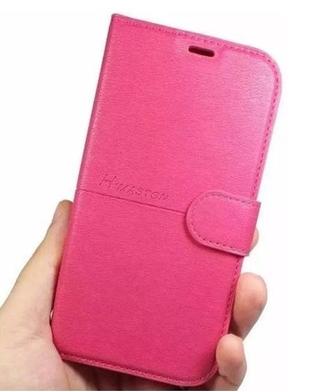 Imagem de Capa Carteira (Rosa) Flip Antishock Porta Cartão P/ Motorola Moto G8 Play