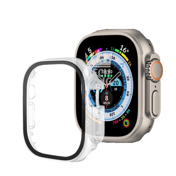 Imagem de Capa case acrílico com tela vidro aple watch ultra 49mm