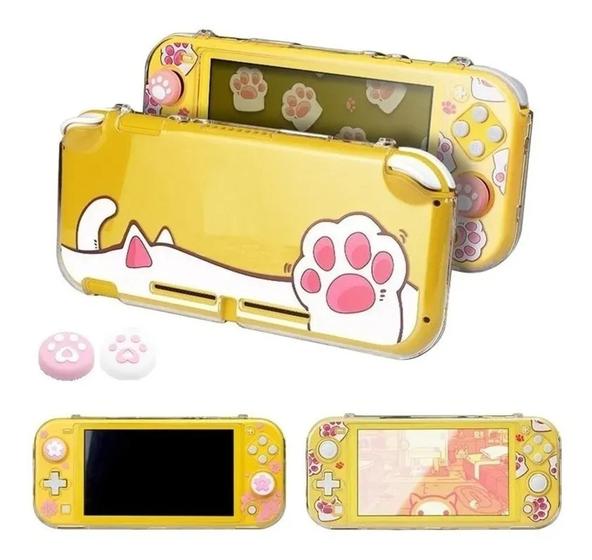 Imagem de Capa Case Acrílico Transparente Proteção Grips Compativel com Nintendo Switch Lite