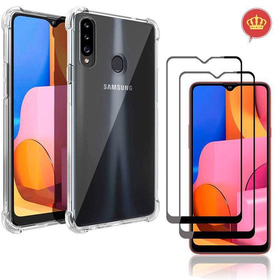 Imagem de Capa Case Anti Queda Shock Galaxy A20S + Película de Vidro 3D Blindada