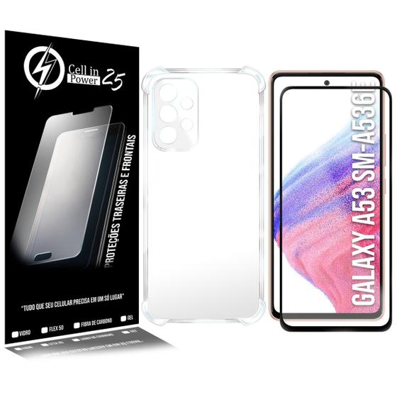 Imagem de Capa Case Anti Shock E Película De Vidro 3d compativel Galaxy A53 5G A536 6.5 - Cell In Power25