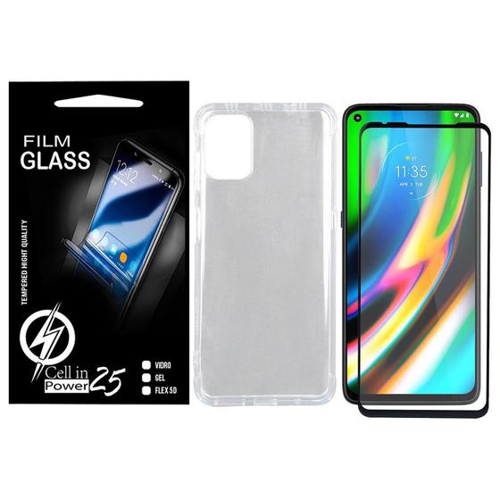 Imagem de Capa Case Anti Shock E Película De Vidro 3d Moto G9 Plus XT2087 6.8 - Cell In Power25