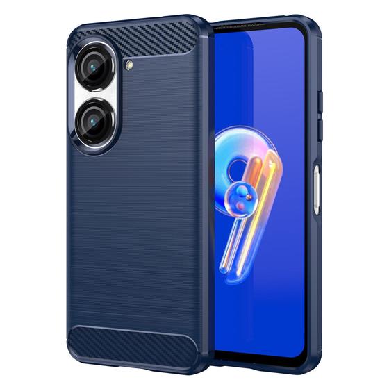 Imagem de Capa Case Asus Zenfone 9 (2022) e Zenfone 10 (2023) Carbon Fiber Anti Impacto