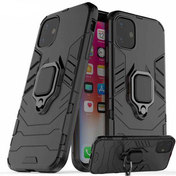 Imagem de Capa Case Capinha iPhone 11 Normal - Protetora Anti Impacto Queda Armor Militar Anel e Base