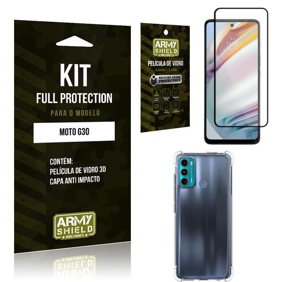 Imagem de Capa Case Capinha Moto G60 com Película de Vidro 3D - Armyshield