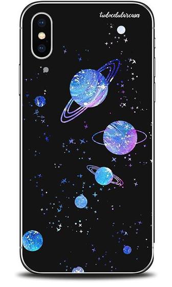 Imagem de Capa Case Capinha Personalizada Planetas Poeira Estrelar Samsung S8 - Cód. 1298-B001