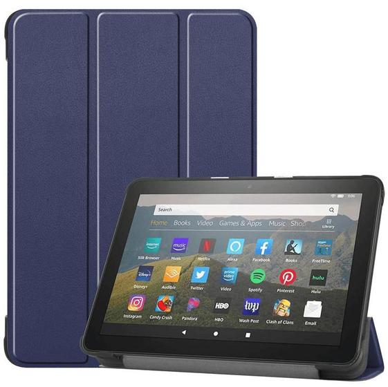 Imagem de Capa Case Couro Auto Sleep Magnética Tablet Amazon Fire Hd 8