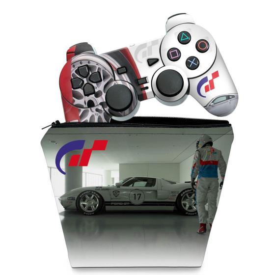 Imagem de Capa Case e Skin Adesivo Compatível PS2 Controle - Gran Turismo 4