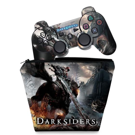 Imagem de Capa Case e Skin Adesivo Compatível PS3 Controle - Darksiders