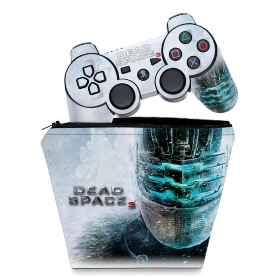 Imagem de Capa Case e Skin Adesivo Compatível PS3 Controle - Dead Space 3