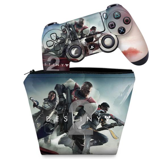 Imagem de Capa Case e Skin Compatível PS4 Controle - Destiny 2