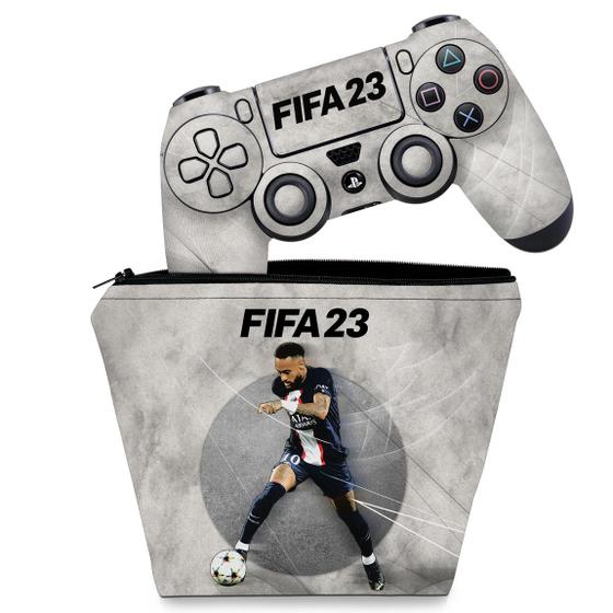 Imagem de Capa Case e Skin Compatível PS4 Controle - FIFA 23