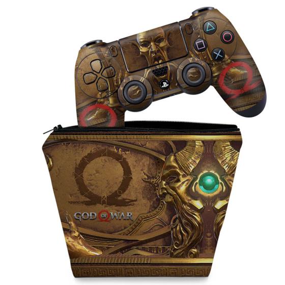 Imagem de Capa Case e Skin Compatível PS4 Controle - Pandora's Box God Of War