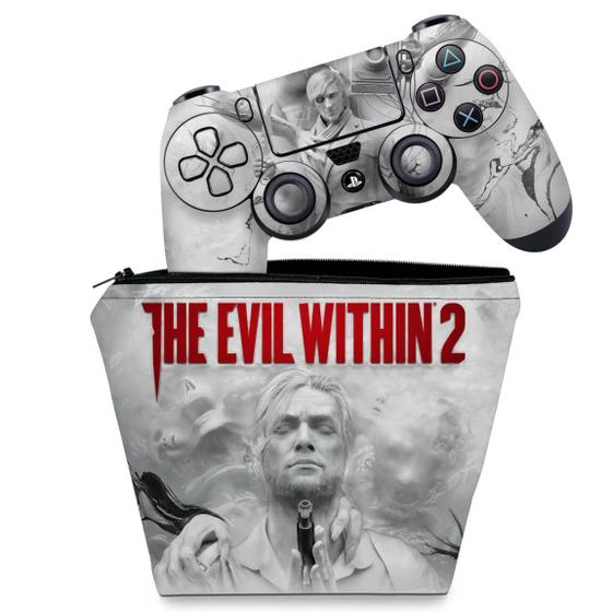 Imagem de Capa Case e Skin Compatível PS4 Controle - The Evil Within 2