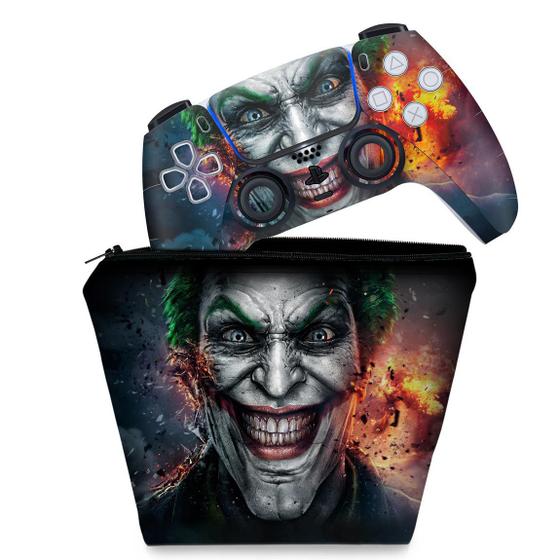 Imagem de Capa Case e Skin Compatível PS5 Controle - Coringa Joker