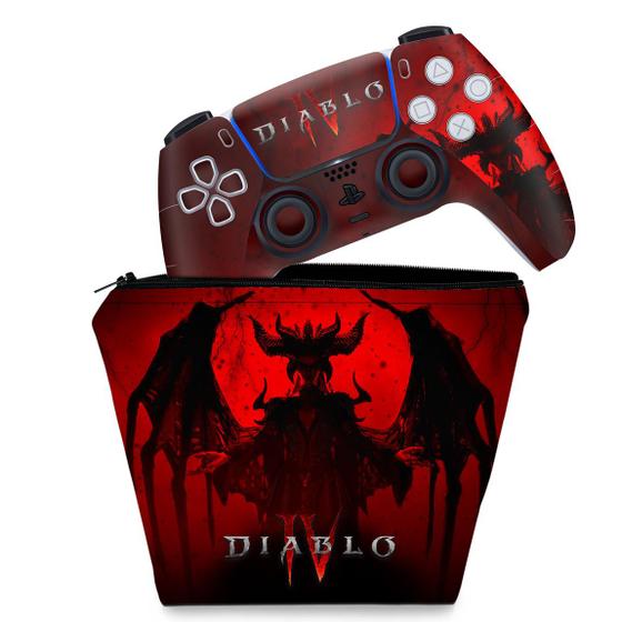 Imagem de Capa Case e Skin Compatível PS5 Controle - Diablo IV 4