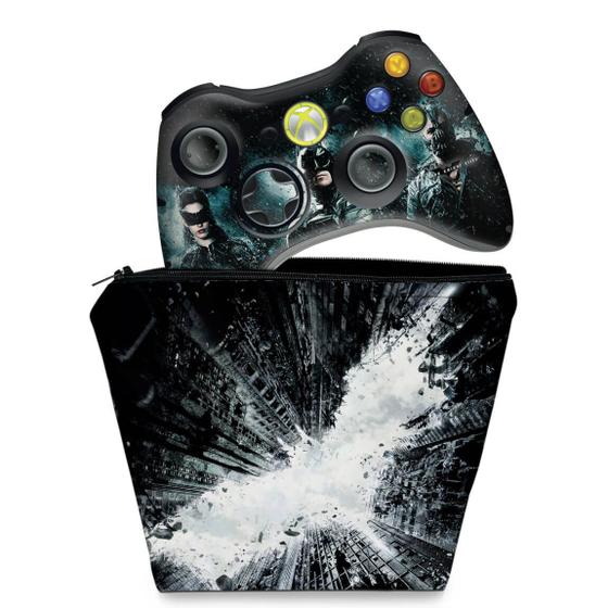 Imagem de Capa Case e Skin Compatível Xbox 360 Controle - Batman Dark Knight