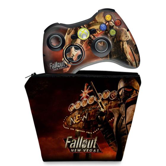 Imagem de Capa Case e Skin Compatível Xbox 360 Controle - Fallout New Vegas