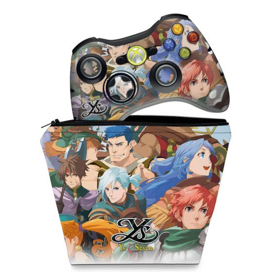 Imagem de Capa Case e Skin Compatível Xbox 360 Controle - Ys Seven