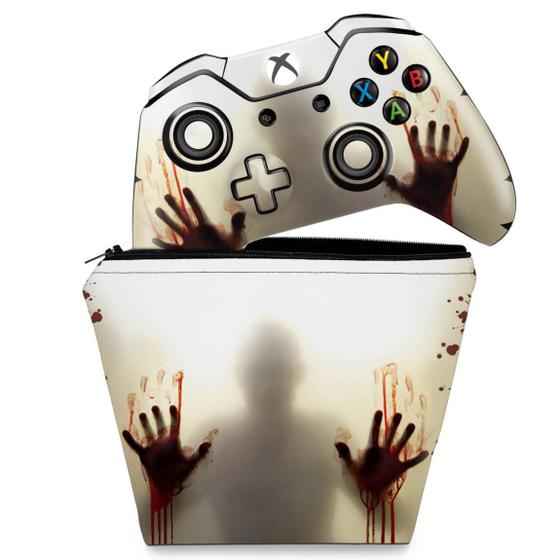 Imagem de Capa Case e Skin Compatível Xbox One Fat Controle - Fear The Walking Dead