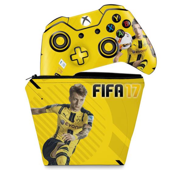 Imagem de Capa Case e Skin Compatível Xbox One Fat Controle - Fifa 17