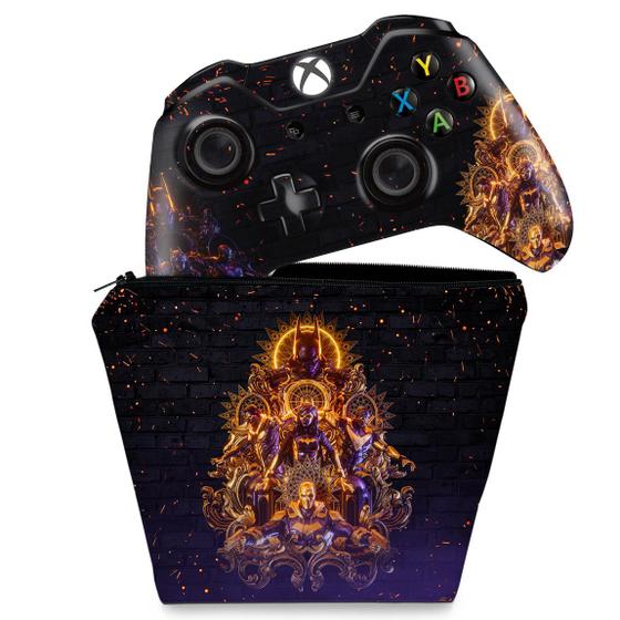 Imagem de Capa Case e Skin Compatível Xbox One Fat Controle - Gotham Knights