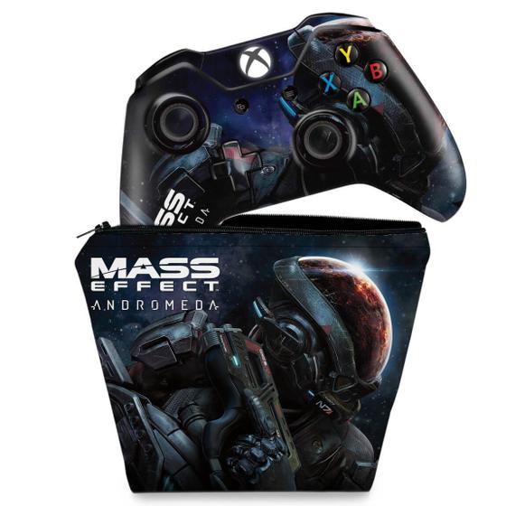 Imagem de Capa Case e Skin Compatível Xbox One Fat Controle - Mass Effect: Andromeda