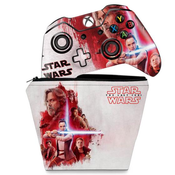 Imagem de Capa Case e Skin Compatível Xbox One Fat Controle - Star Wars The Last Jedi