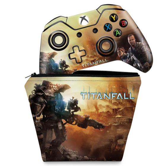 Imagem de Capa Case e Skin Compatível Xbox One Fat Controle - Titanfall