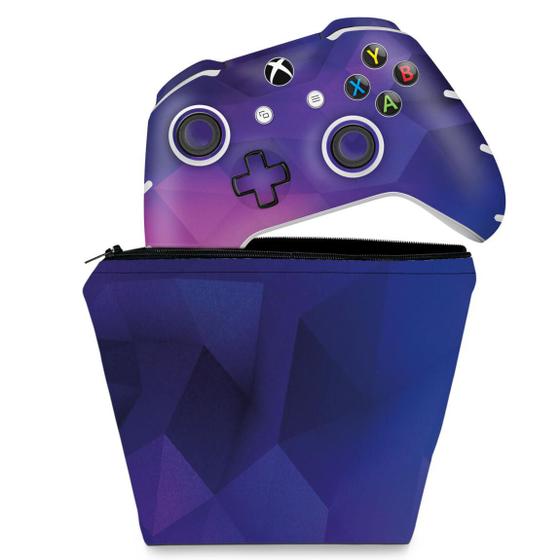 Imagem de Capa Case e Skin Compatível Xbox One Slim X Controle - Abstrata 1