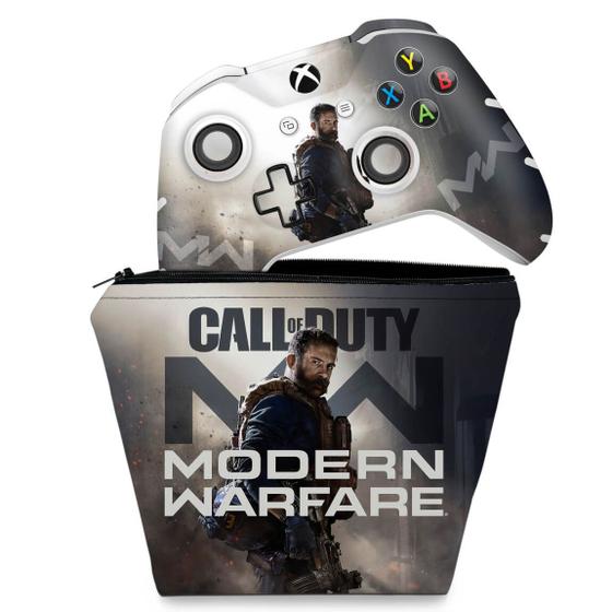 Imagem de Capa Case e Skin Compatível Xbox One Slim X Controle - Call Of Duty Modern Warfare