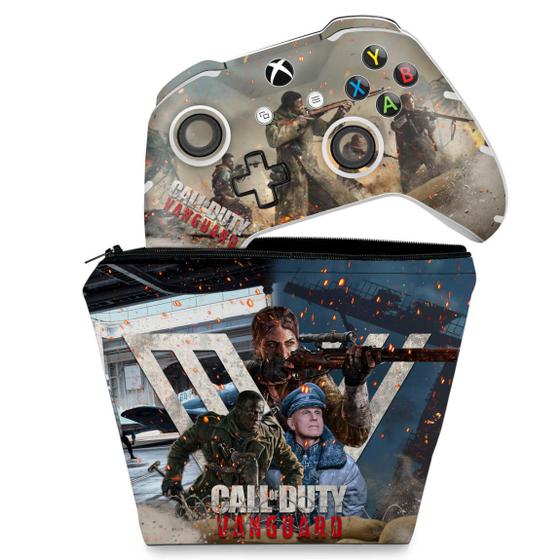 Imagem de Capa Case e Skin Compatível Xbox One Slim X Controle - Call of Duty Vanguard