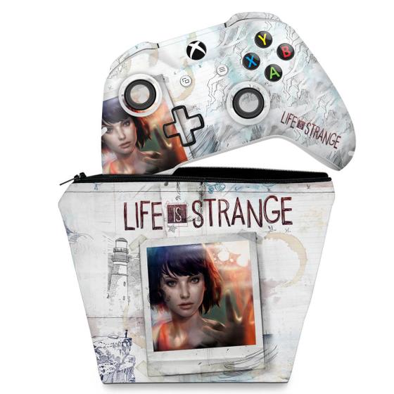 Imagem de Capa Case e Skin Compatível Xbox One Slim X Controle - Life Is Strange