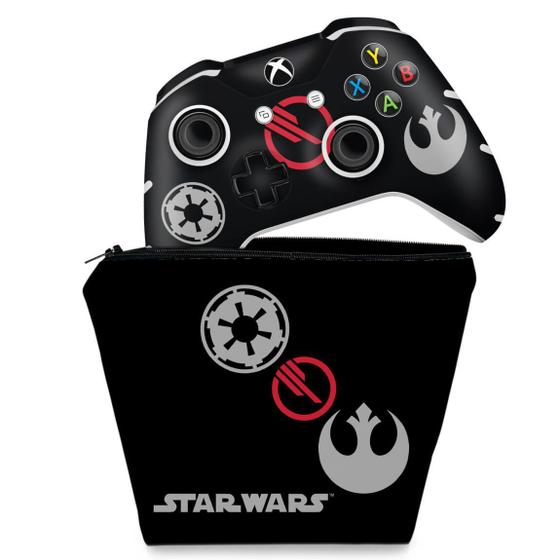 Imagem de Capa Case e Skin Compatível Xbox One Slim X Controle - Star Wars Battlefront 2 Edition