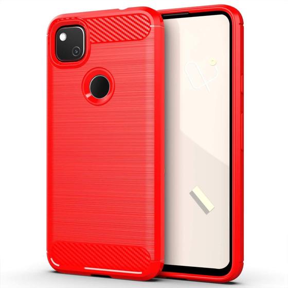 Imagem de Capa Case Google Pixel 4a 4G (Tela 5.81) Carbon Fiber Anti Impacto